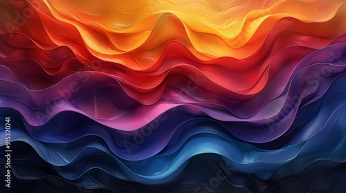 A vibrant abstract background with swirling shapes and a rich, warm color scheme