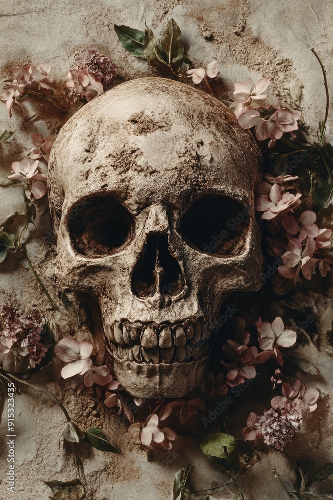Skull with Flowers Skull with Flowers
