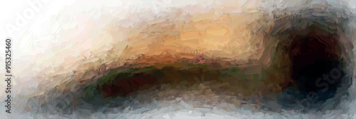 layers of vector color and texture breathe life into this abstract figure, brush stroke details and blended shadow effect illustration 