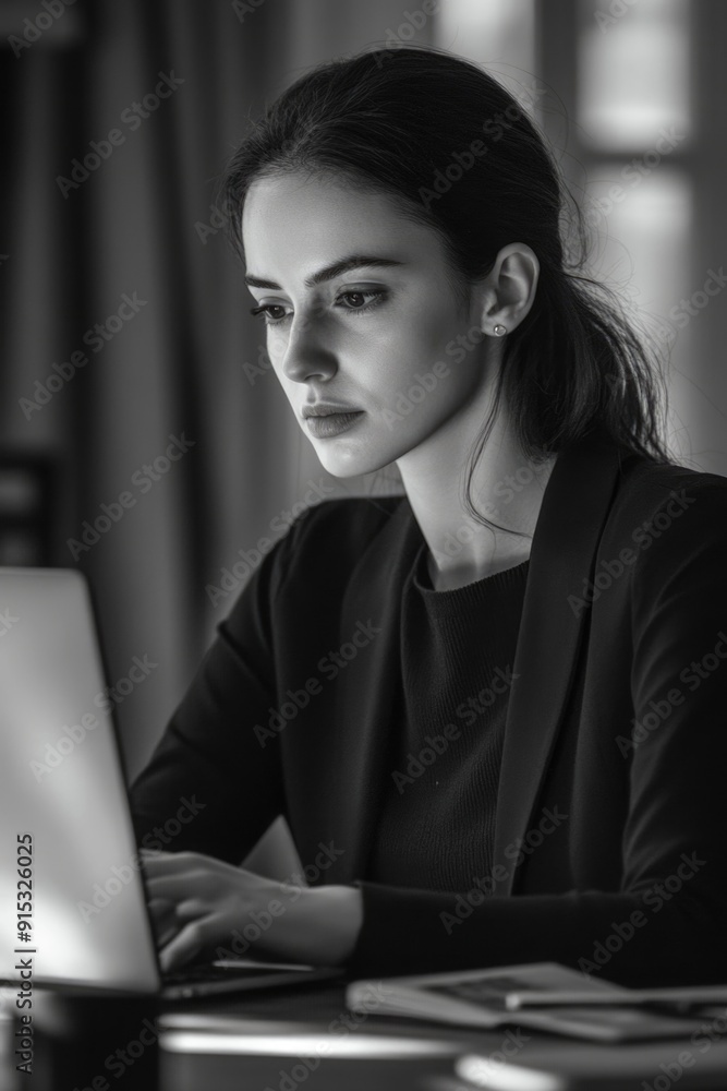 Woman working on laptop Woman working on laptop