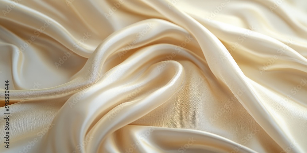 White silk fabric close-up White silk fabric close-up