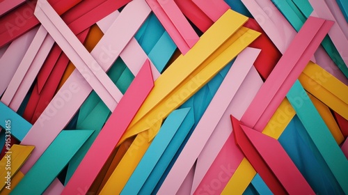 Wallpaper Mural A colorful collage of different colored strips of paper Torontodigital.ca