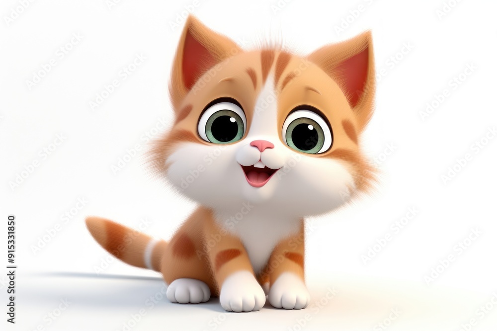 Kitten cute baby cat cartoon mammal. Kitten cute baby cat cartoon mammal.