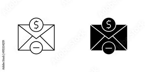 Premium Email Icon Set: Vector Glyph Illustrations for Websites, Apps, and UI Design