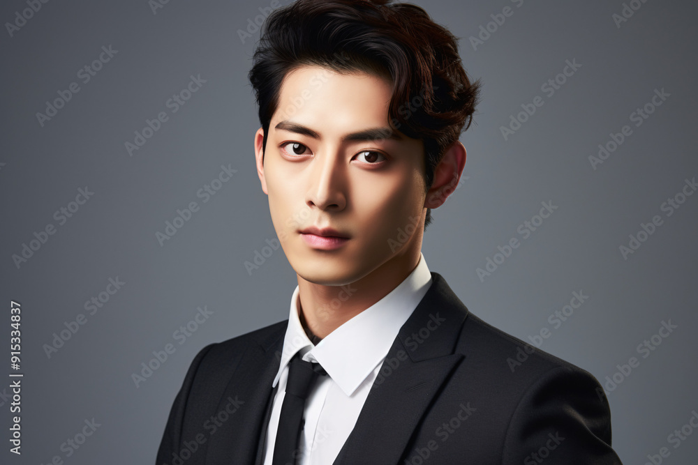 portrait of a professional Korean businessman. Company workers, manager, chairman. AI generated portrait of a professional Korean businessman. Company workers, manager, chairman. AI generated