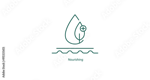 Nourishing Skincare cosmetic Vector Icon