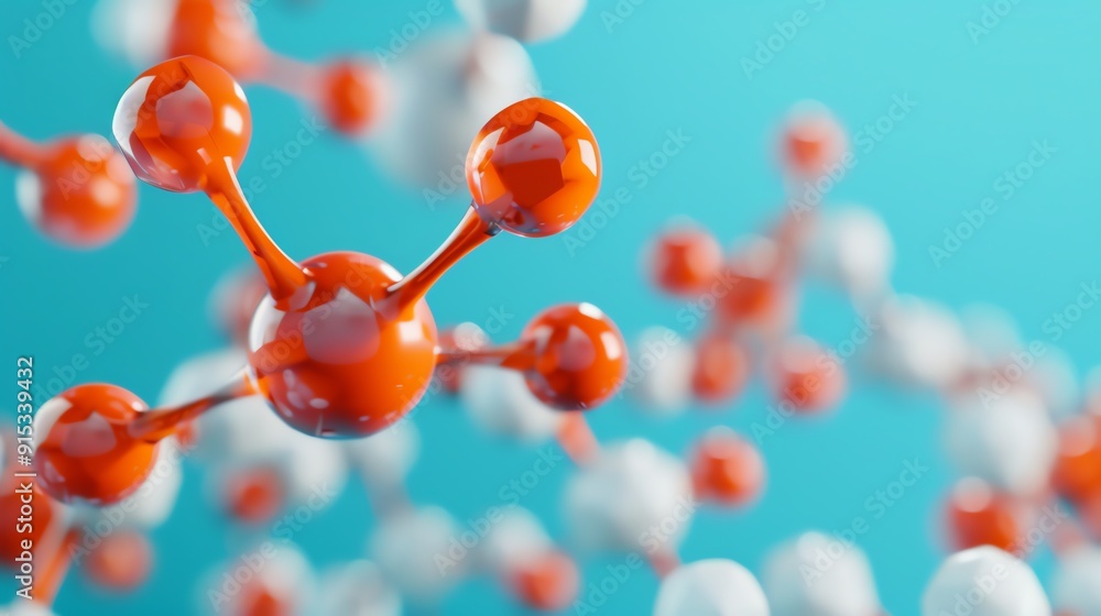 Depiction of van der Waals forces between molecules