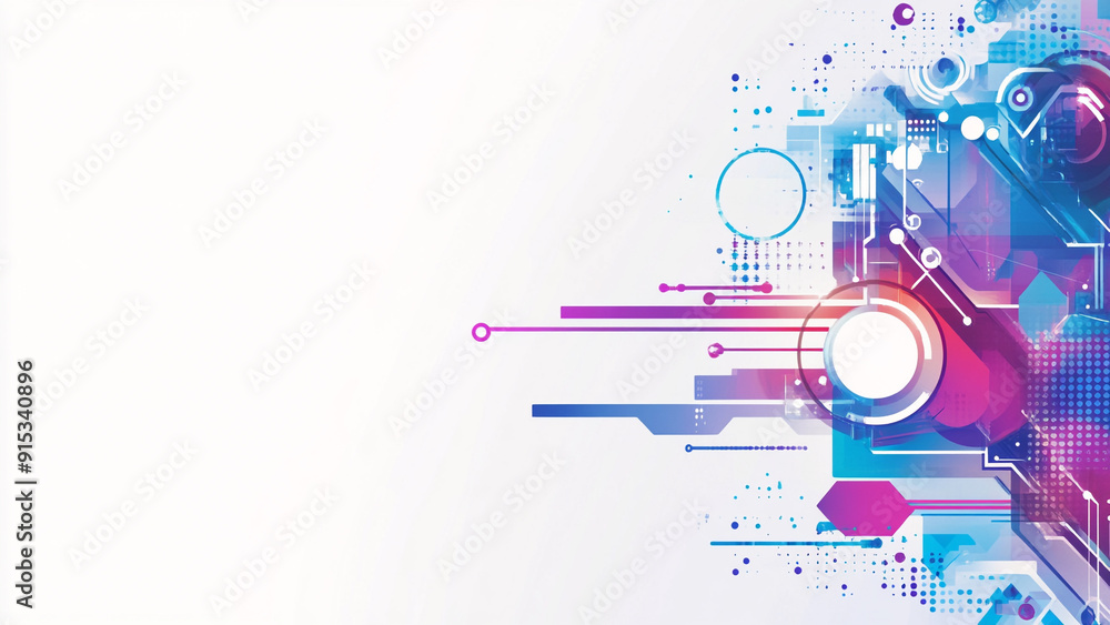 Obraz premium Smart Technology: Vector Background for PowerPoint