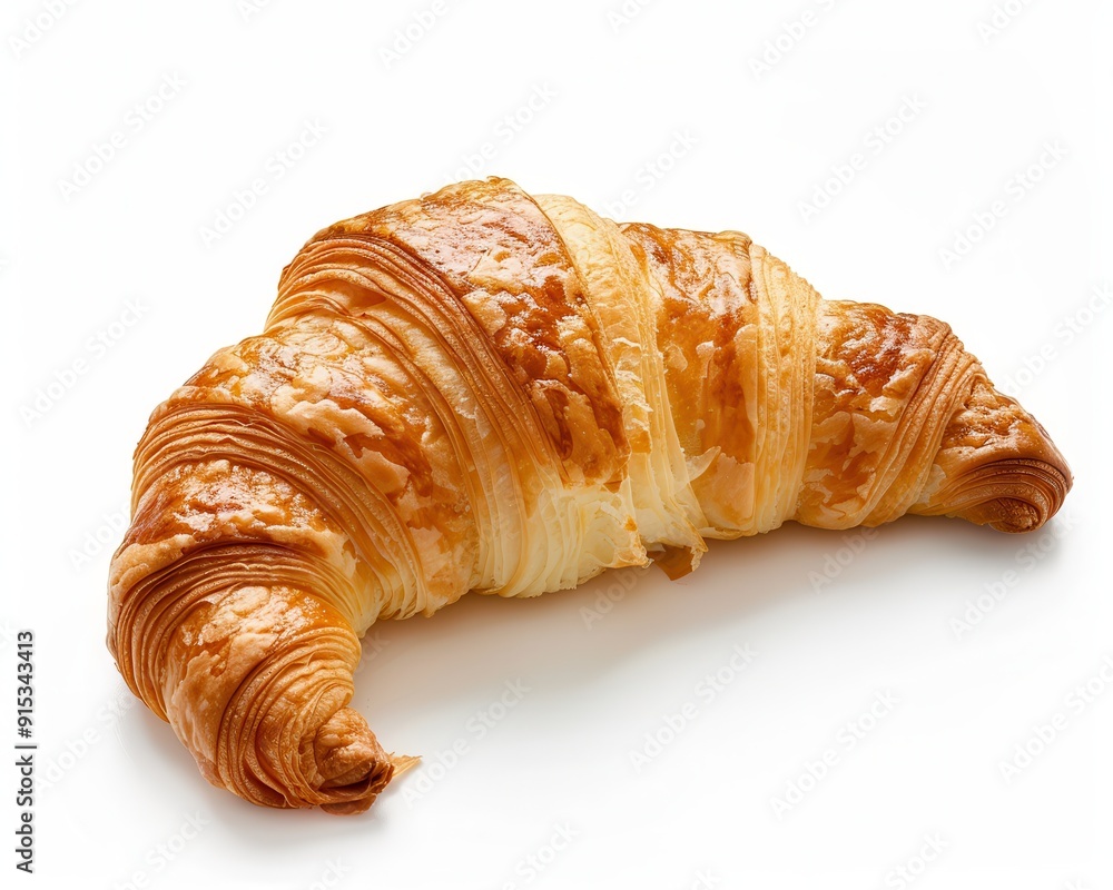 Croissant. Delicious Breakfast Pastry, Isolated on White Background Croissant. Delicious Breakfast Pastry, Isolated on White Background