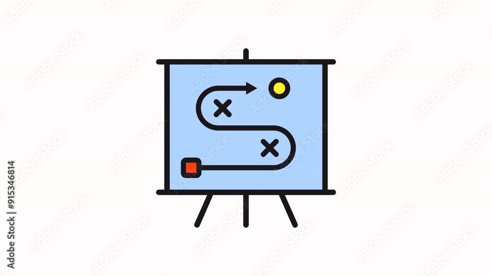 motion icon A whiteboard with a red square, a yellow circle, two Xs, and a curved arrow.
motion icon A whiteboard with a red square, a yellow circle, two Xs, and a curved arrow.