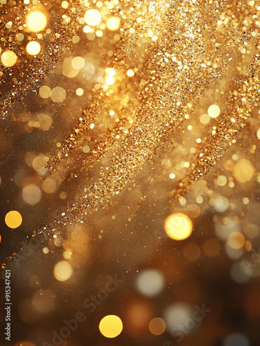 Abstract golden glam sparkly party background