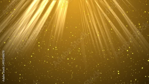 Award party stage golden stage glitter animation. stars, lights and particles. Luxury gold light streak. Particle, luxury awards ceremony