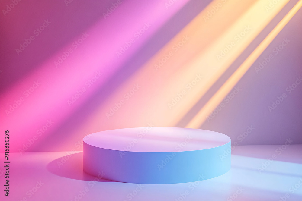 podium backdrop for product display with pastel and dreamy colors background podium backdrop for product display with pastel and dreamy colors background