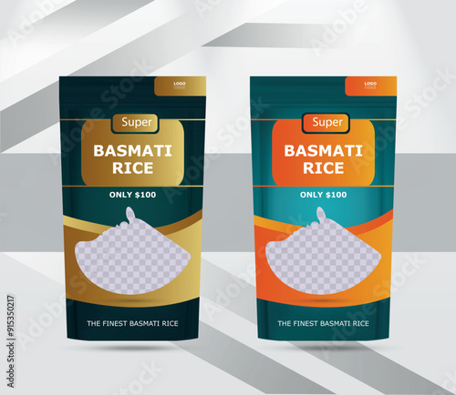 Rice Product Packaging stand up pouch design