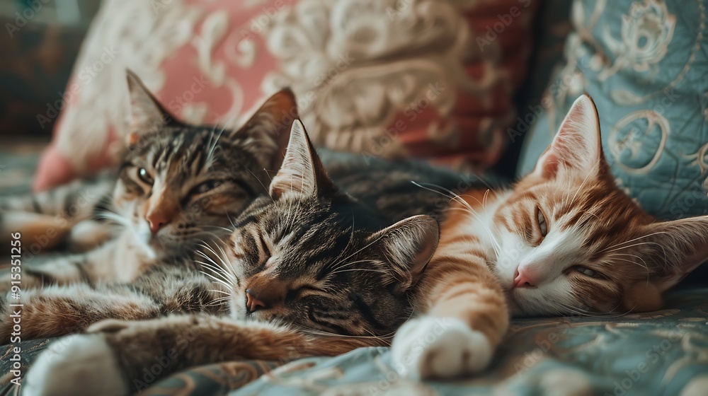 Group of cute cats of various sizes and breeds looking at the camera, a lot of cats, World Cat Day. Group of cute cats of various sizes and breeds looking at the camera, a lot of cats, World Cat Day.