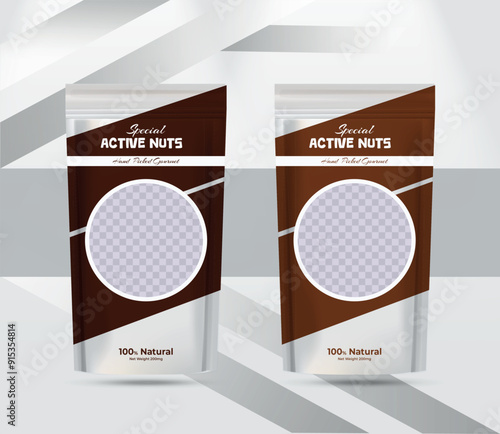 nuts product packaging stand up pouch design