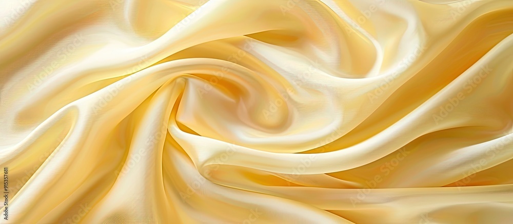 Beautiful smooth elegant wavy light yellow satin silk luxury fabric texture abstract background design Copyspace Beautiful smooth elegant wavy light yellow satin silk luxury fabric texture abstract background design Copyspace