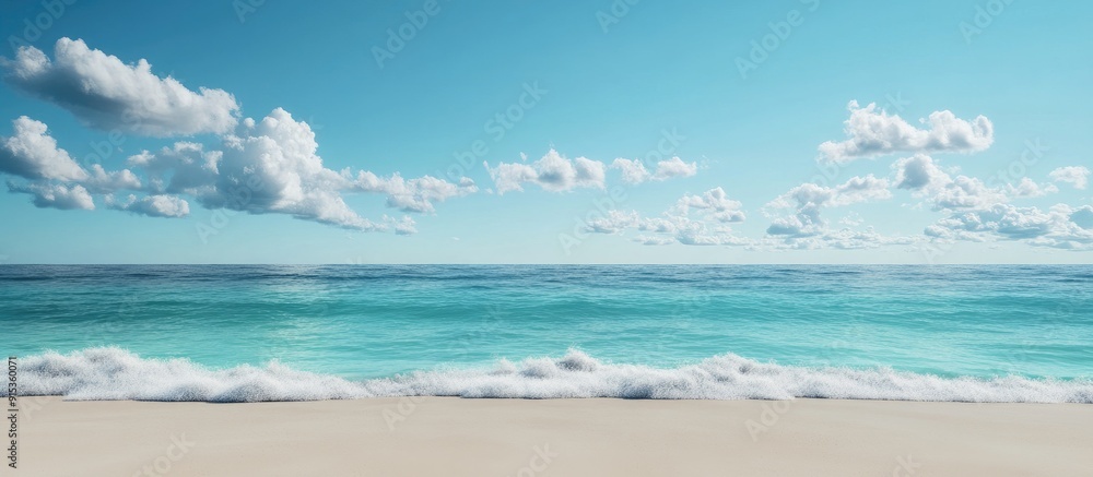 White sand beach as the backdrop. with copy space image. Place for adding text or design White sand beach as the backdrop. with copy space image. Place for adding text or design