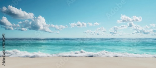 White sand beach as the backdrop. with copy space image. Place for adding text or design