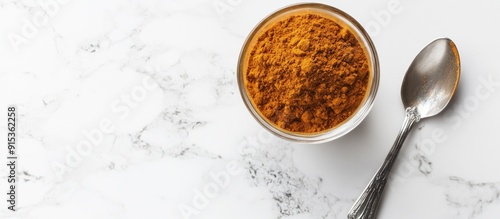 Curry powder in a glass wit...