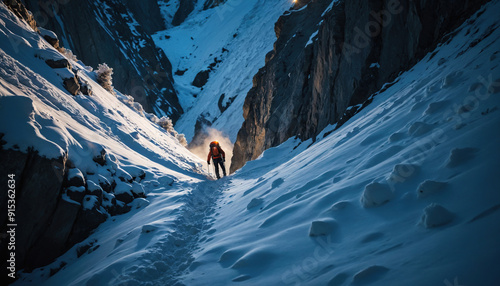 Peak Roams in Snowy Winter: The Pioneer's Jaunt Engulfed in Landslide