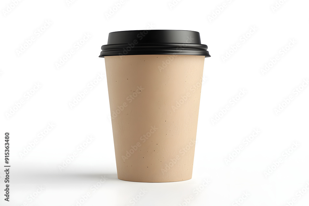 Blank take away kraft coffee cup isolated on white background. Blank take away kraft coffee cup isolated on white background.