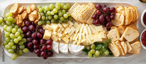 Top view of a cheese platte...
