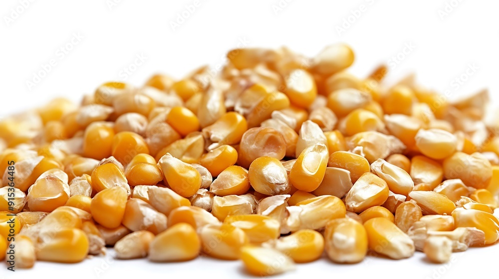 group of corn seed isolated on white background group of corn seed isolated on white background