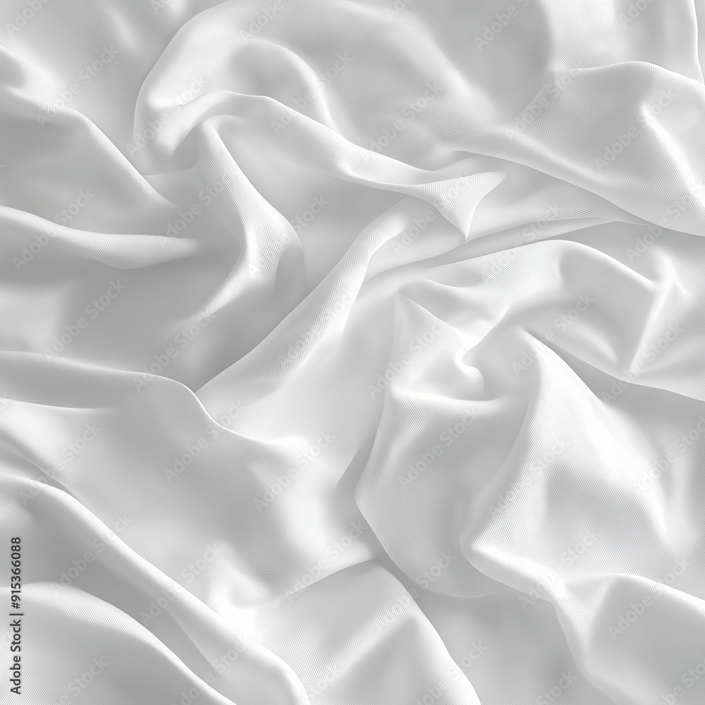 Top view of white satin fabric, highly detailed and hyper-realistic, creating a beautiful, smooth background. Top view of white satin fabric, highly detailed and hyper-realistic, creating a beautiful, smooth background.