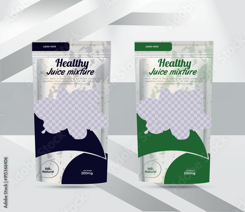 healthy fruit juice product packaging stand up pouch design