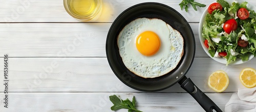 Breakfast table Fried egg i...