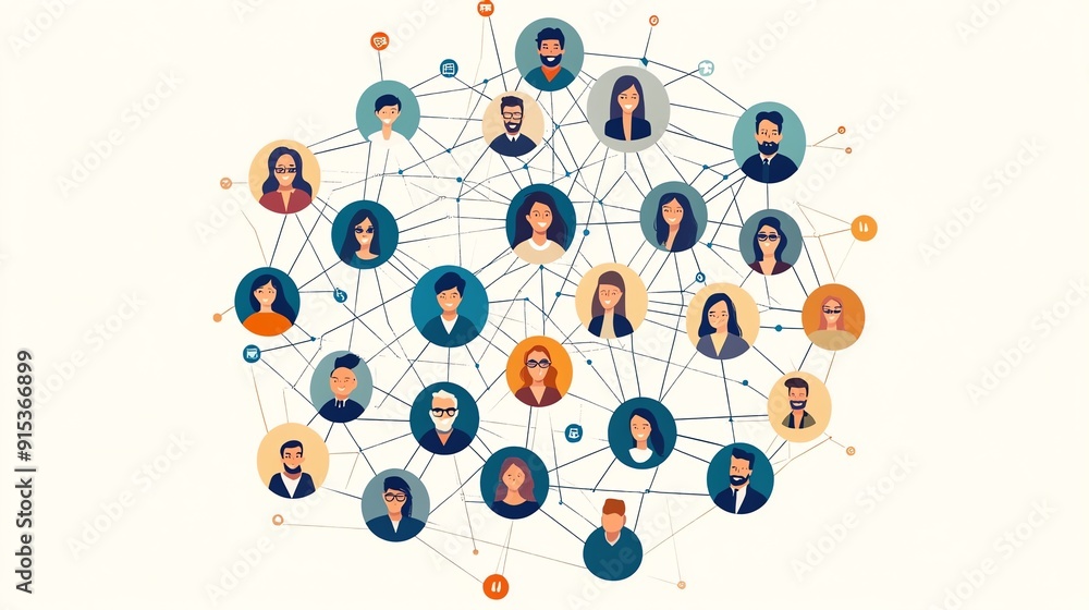 Social Network Connection Illustration. Social Network Connection Illustration.