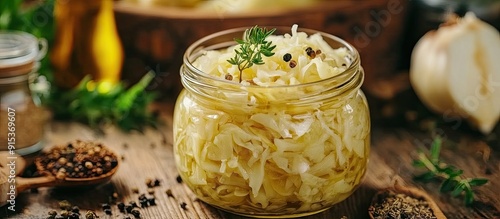 Fermented cabbage Sauerkrau...