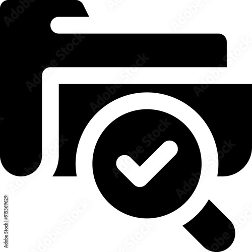 search folder icon. vector glyph icon for your website, mobile, presentation, and logo design.