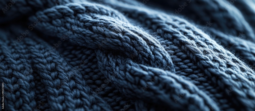 Close up macro image of a textured textile background featuring a fragment of a large machine knitted male woolen sweater. with copy space image. Place for adding text or design Close up macro image of a textured textile background featuring a fragment of a large machine knitted male woolen sweater. with copy space image. Place for adding text or design