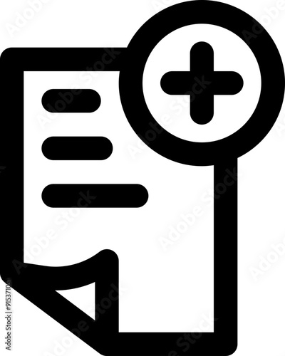 add file icon. vector line icon for your website, mobile, presentation, and logo design.
