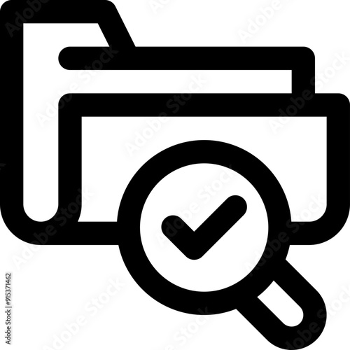 search folder icon. vector line icon for your website, mobile, presentation, and logo design.