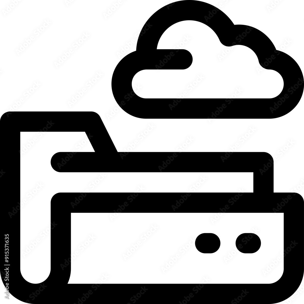 cloud folder icon. vector line icon for your website, mobile, presentation, and logo design. cloud folder icon. vector line icon for your website, mobile, presentation, and logo design.