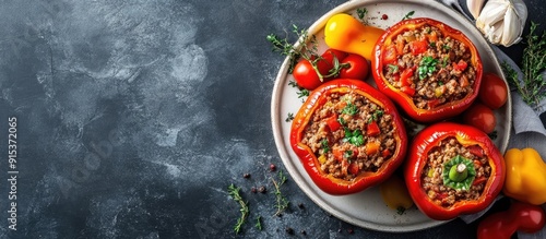 Stuffed pepper with minced ...