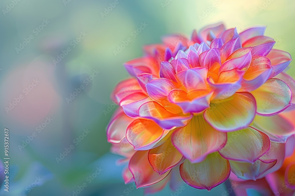 Close-up of a vibrant pink and orange flower. Close-up of a vibrant pink and orange flower.