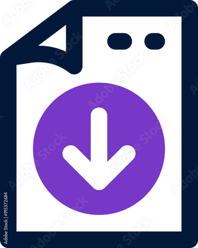 download file icon. vector dual tone icon for your website, mobile, presentation, and logo design.