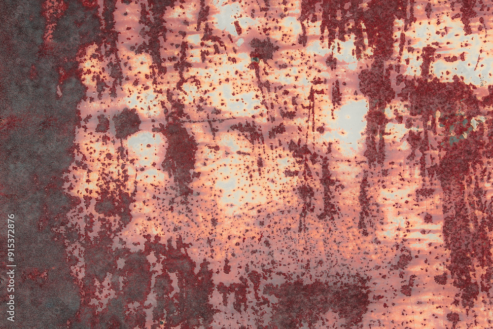 Fototapeta premium Iron texture with natural defects. Scratches, chips, cracks, dust. Can be used as a background or poster for an inscription.
