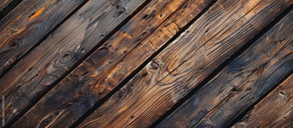 Old planks set against a white background Top view. with copy space image. Place for adding text or design Old planks set against a white background Top view. with copy space image. Place for adding text or design