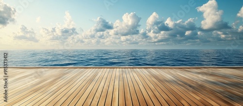 empty wooden platform in fr...