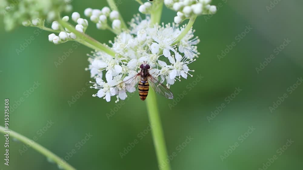 a hoverfly on a flower 4k 25fps video a hoverfly on a flower 4k 25fps video