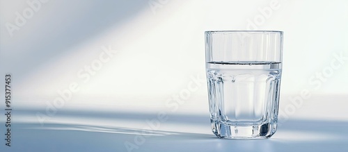 A glass of water with a whi...