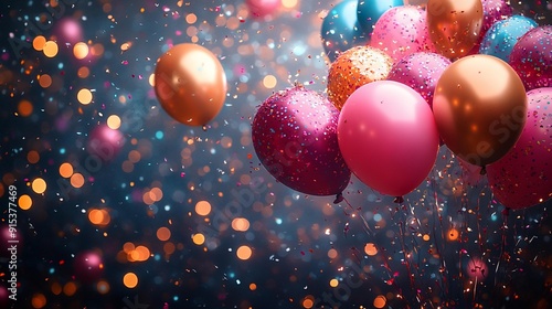 Wallpaper Mural Various depictions of party backgrounds with lights and confetti, showcasing vibrant and celebratory atmosphere, isolated on transparent background, Generative AI Torontodigital.ca