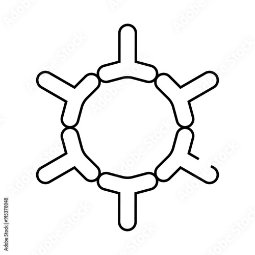 varicella zoster virus line icon vector. varicella zoster virus sign. isolated contour symbol black illustration