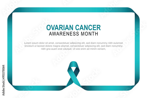 Ovarian Cancer Awareness Month background.