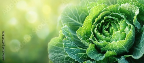 Green cabbage is in bloom U...